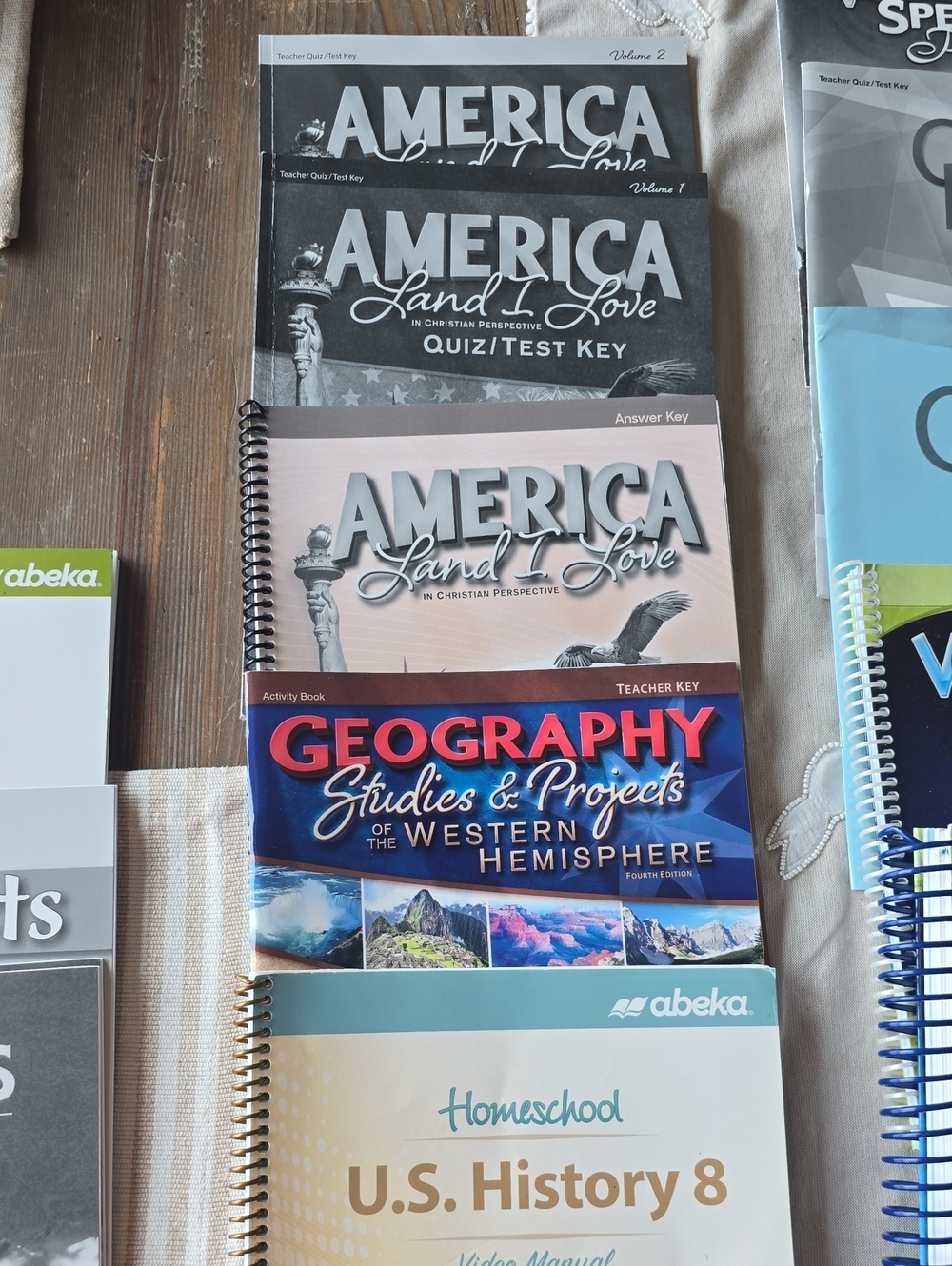 Abeka 8th Homeschool U.S. History/Geography Teacher Set, Key & Video Manual